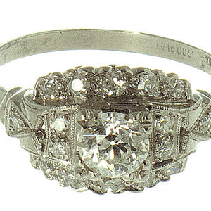 Antique Edwardian Platinum Diamond Ring - Chicago Pawners & Jewelers