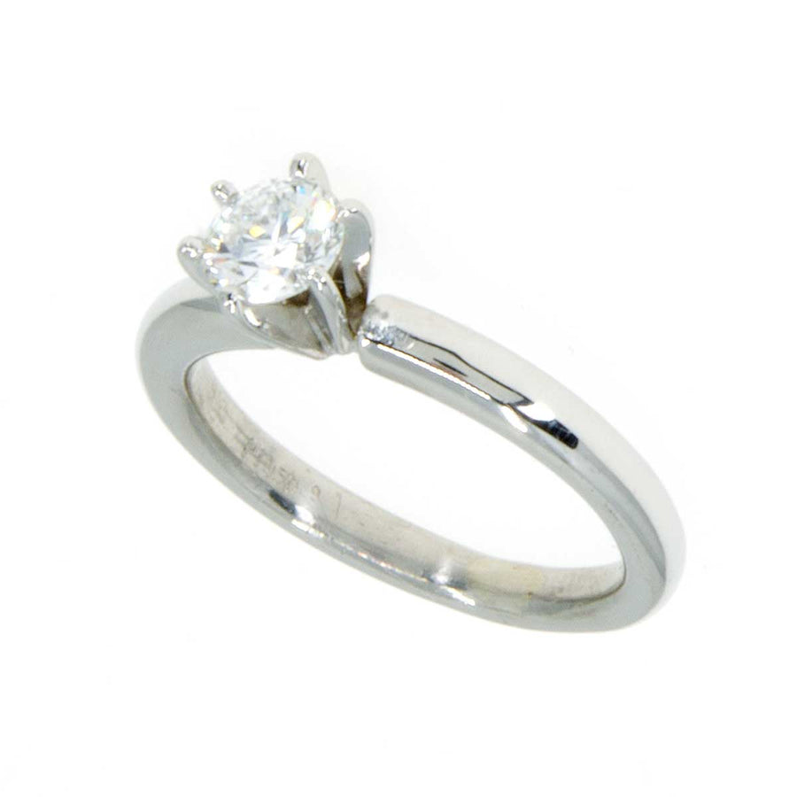 Platinum 0.45ct Diamond Solitaire Engagement Ring - G.I.A. Certified