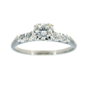 1950s Platinum Diamond Wedding Set - Chicago Pawners & Jewelers