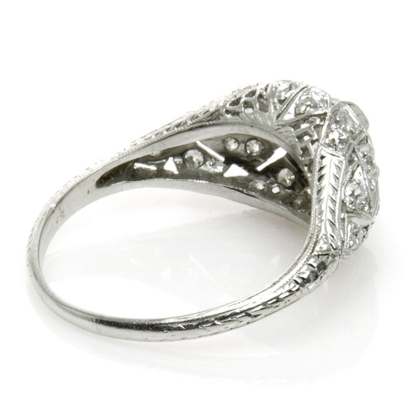 1.29ct Edwardian Platinum & Diamond Engagement Ring - Chicago Pawners & Jewelers