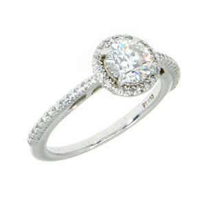 1.02ct Diamond Halo Engagement Ring - G.I.A. Certified - Chicago Pawners & Jewelers