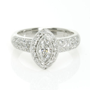 1.08ct Marquise Diamond Halo Engagement Ring - Chicago Pawners & Jewelers