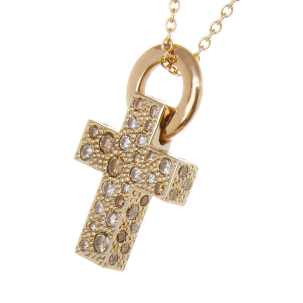 Pomellato Sabbia Fancy Diamond Cross Pendant Necklace - Chicago Pawners & Jewelers