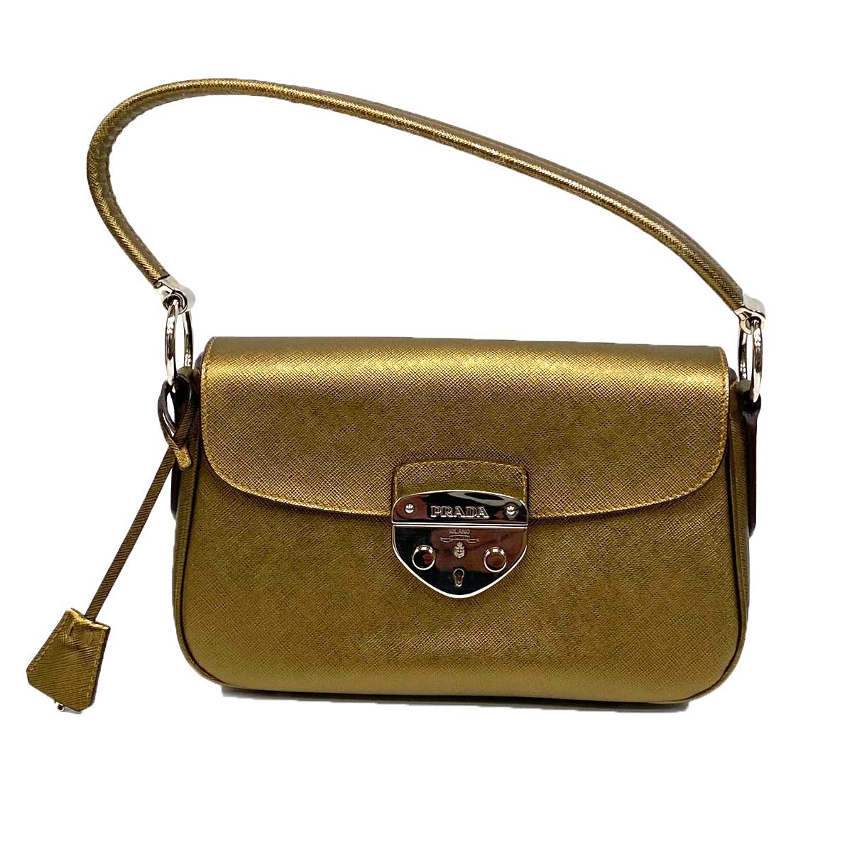 Prada Bronze Saffiano Lux 1 Shoulder Bag
