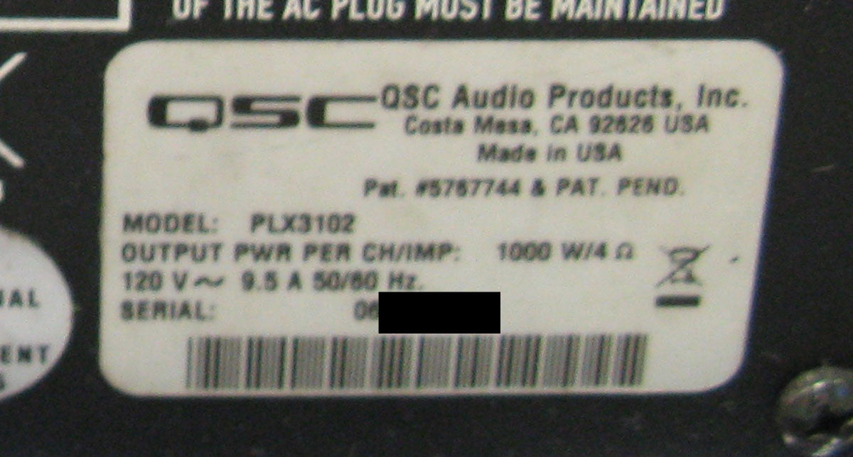 QSC PLX Power Amplifier – Chicago Pawners & Jewelers