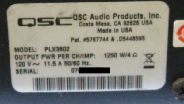 QSC PLX3602 Power Amplifier - Chicago Pawners & Jewelers