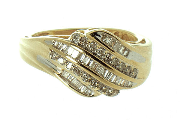 1/2ct Round & Baguette Diamond Band Ring - Chicago Pawners & Jewelers
