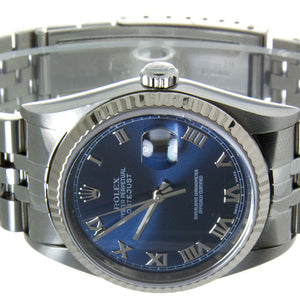Rolex Datejust SS Blue Roman Dial - Chicago Pawners & Jewelers