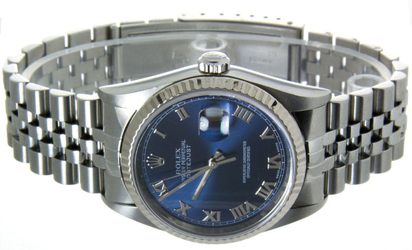 Rolex Datejust SS Blue Roman Dial - Chicago Pawners & Jewelers
