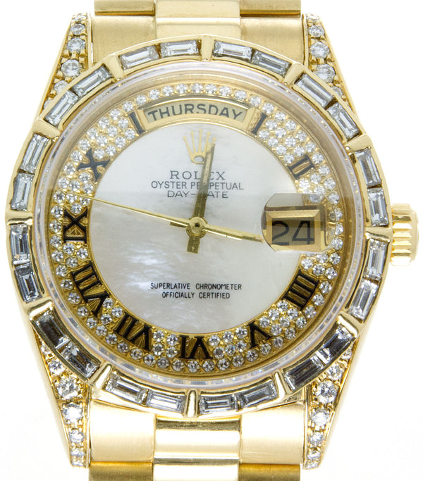 Rolex Day-Date President with Baguette Diamond Dial Bezel - Chicago Pawners & Jewelers