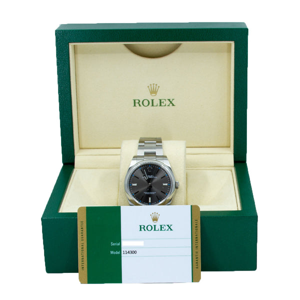 Rolex Oyster Perpetual 39 Rhodium Dial - Chicago Pawners & Jewelers