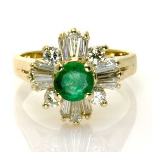 1.45ct Emerald & Diamond Cocktail Ring - Chicago Pawners & Jewelers