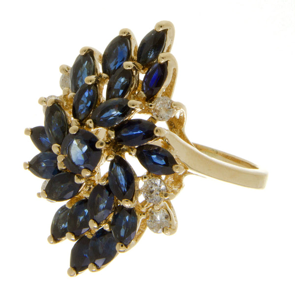 4.00ct Sapphire & Diamond Cocktail Ring - Chicago Pawners & Jewelers
