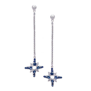 1.50ct Sapphire & Diamond Earrings - Chicago Pawners & Jewelers