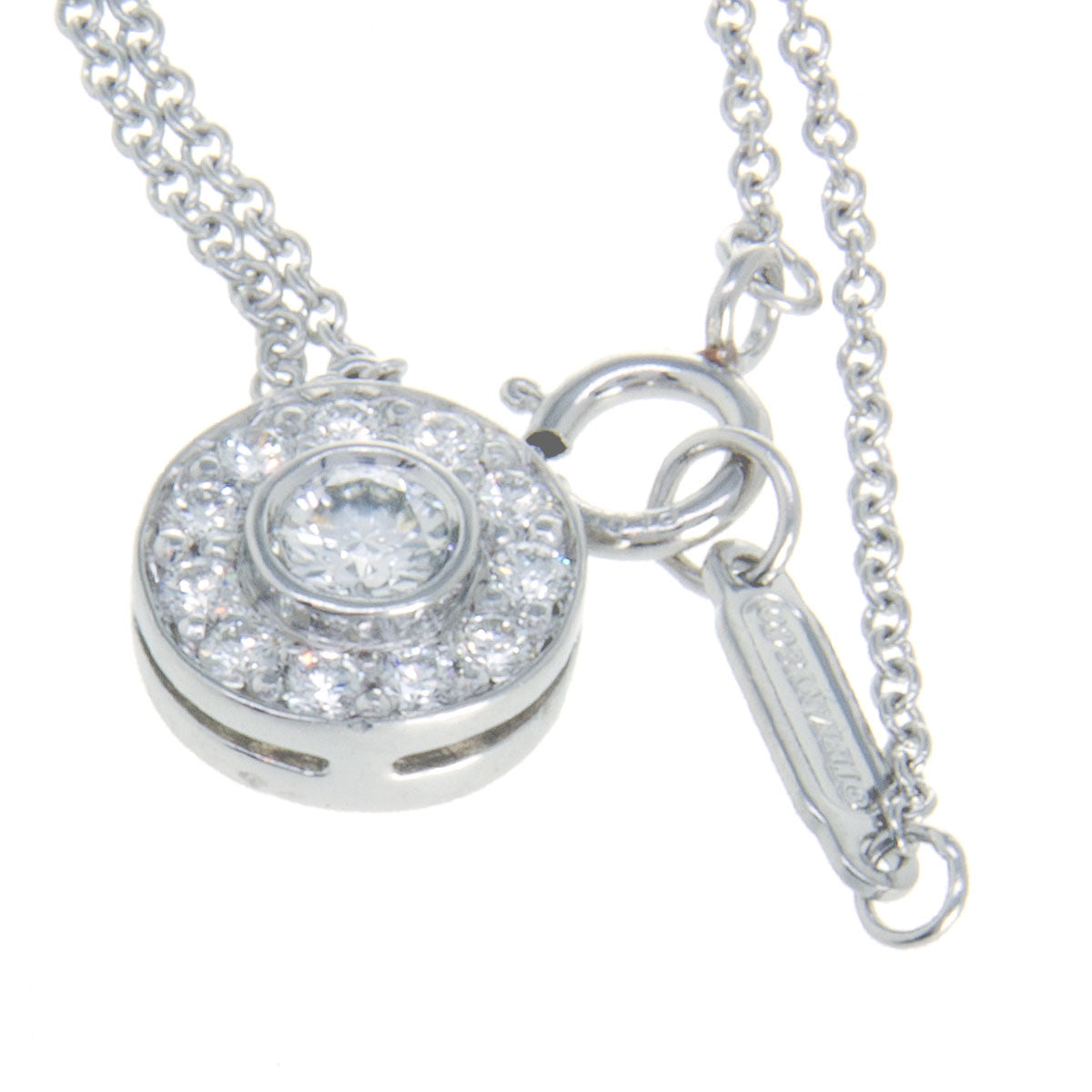 Tiffany & Co. - Tiffany & Co Mini Circlet Pendant Box Case TCW 0.12 ct Modern Diamond Platinum