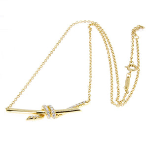 Tiffany & Co. Knot Pendant in Yellow Gold with Diamonds - Chicago Pawners & Jewelers