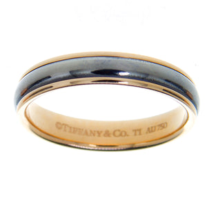 Tiffany & Co. Rose Gold & Titanium Classic Wedding Band - Chicago Pawners & Jewelers