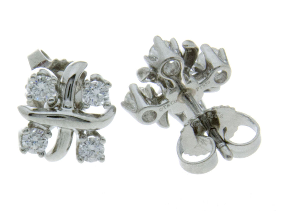 Tiffany & Co. Schlumberger Lynn Diamond Earrings - Chicago Pawners & Jewelers
