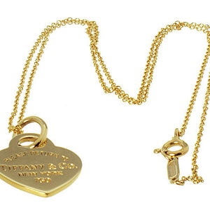 Tiffany & Co. Return to Tiffany 18K Heart Tag Charm & Chain - Chicago Pawners & Jewelers