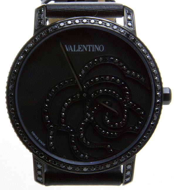 Valentino Rose Black Diamond Watch - Chicago Pawners & Jewelers
