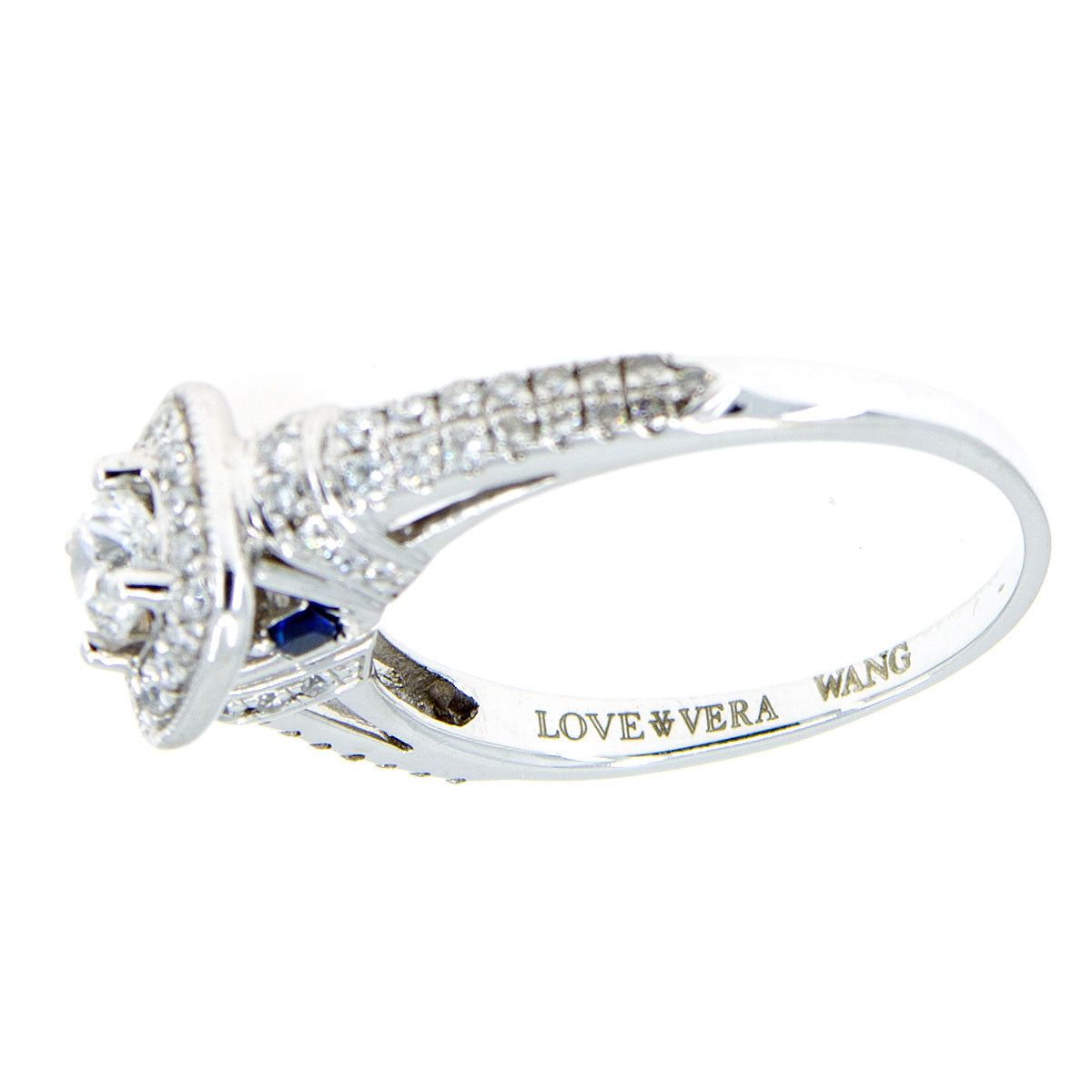 Vera Wang Love Collection Diamond and Sapphire Engagement Ring