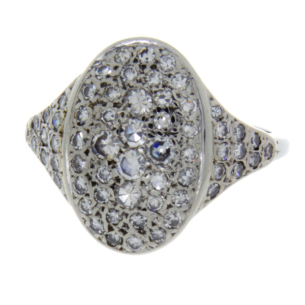Vintage 1960s Pavé Diamond Cocktail Ring - Chicago Pawners & Jewelers