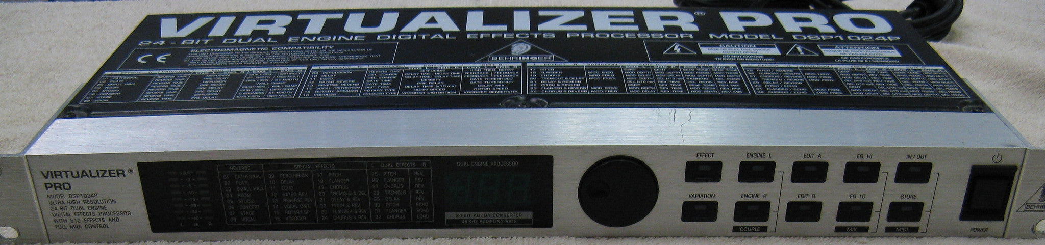 Behringer Virtual Behringer Virtualizer Pro DSP1024P