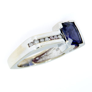 Modernistic 14K Amethyst & Diamond Ring - Chicago Pawners & Jewelers