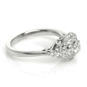 0.83ct Double Halo Diamond Engagement Ring - Chicago Pawners & Jewelers
